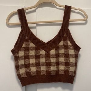 Cropped Sweater Tank Top! Size S